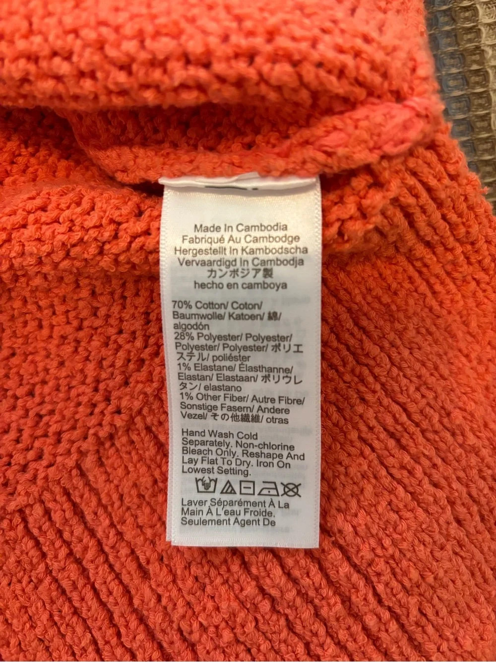 J. Crew Coral Crewneck Knit Sweater